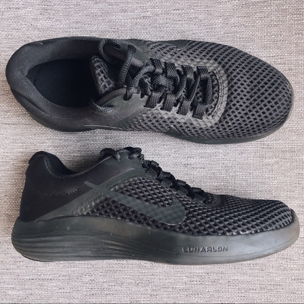 Nike Lunaron All-Black Sneakers